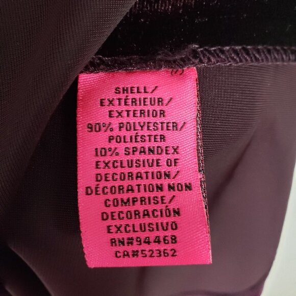 Betsey Johnson Peter Pan Collar Dress Burgundy Velvet Jeweled Goth Womens Size 6 - Picture 7 of 9